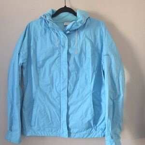 Columbia Women's Waterproof Sky Blue Rain  Jacket L